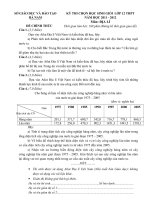 Đề thi học sinh giỏi lớp 12 THPT tỉnh Hà Nam năm 2011 - 2012 môn Địa lý (Có đáp án)