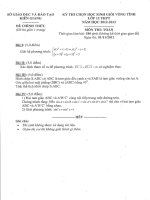 Đề thi học sinh giỏi lớp 12 THPT tỉnh Kiên Giang năm 2013 môn toán