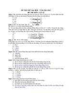 Đề thi thử Đại học cao đẳng năm 2013 môn Vật lý đề số 13