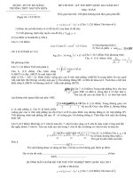 Đề thi thử THPT Quốc gia năm 2015 môn Toán trường THPT Nguyễn Hiền, Đà Nẵng