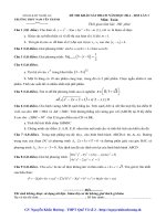 ĐỀ THI KHẢO SÁT ĐH-CĐ NĂM HỌC 2014 – 2015 LẦN 1 môn toán lớp 12