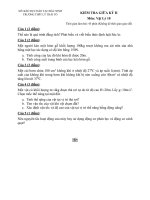 Đề thi học kì 2 môn Vật Lý lớp 10 trường THPT Lý Thái Tổ năm học 2014-2015