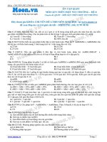 Đề 8 Quy luật di truyền (Mỗi gen trên 1 NST thường)