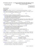 Đề thi - Đáp án thi tốt nghiệp THPT năm 2014 môn lý