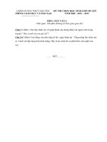 đề thi học sinh giỏi lớp 6 môn văn 11