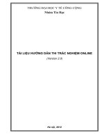Tài liệu hướng dẫn thi trắc nghiệm online