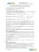 ĐỀ THI THỬ ĐẠI HỌC MÔN TOÁN TRƯỜNG THPT CHUYÊN LAM SƠN,THANH HÓA NĂM HỌC 2013