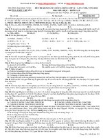 Đề thi khảo sát chất lượng lớp 12 môn Hóa