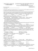 Đề thi, đáp án môn Hóa học năm 2015