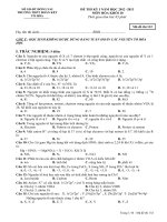 Đề thi Học kỳ I lớp 10 THPT tỉnh Đồng Nai năm 2012 - 2013_HÓA