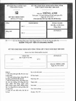 Tổng hợp đề thi HSG cấp tỉnh năm học 2009 - 2010 môn anh