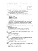 Đề thi học kì 1 môn lịch sử khối 12 năm 2008 2009 đề số 1