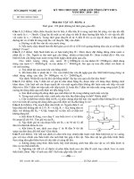 Đề thi học sinh giỏi tỉnh Nghệ An năm 2010 - 2011 môn Vật lý lớp 9 Bảng A