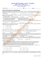 ĐỀ THI THỬ ĐẠI HỌC VẬT LÍ 2012 ĐỀ SỐ (36)