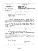 Đề thi học sinh giỏi tỉnh Cà Mau lớp 12 năm 2012 môn Hóa học