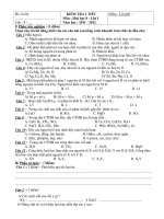 Đề kiểm tra 1 tiết hóa lớp 8