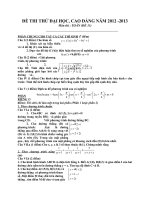 Đề thi thử Đại học cao đẳng năm 2013 môn Toán đề 11