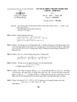 Đề thi Olympic truyền thống 30-4 năm 2014 môn Toán lớp 10