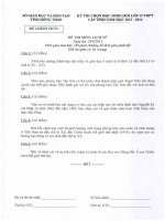 Đề thi học sinh giỏi lớp 12 cấp tỉnh Đồng Tháp năm 2013 - 2014 (Vòng 1) môn sử