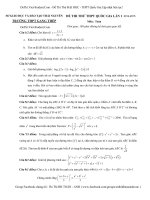Đề thi thử và đáp án THPT Quốc Gia môn Toán trường GANG THÉP – Thái Nguyên