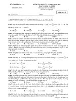 Đề kiểm tra Học kỳ I lớp 12 năm 2012 - 2013, THPT Lê Thánh Tông tỉnh Gia Lai môn vật lý
