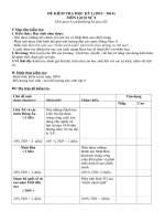 Đề Kiểm tra cuối kỳ I Lịch sử lớp 9