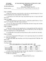 Đề thi học sinh giỏi lớp 11 THPT tỉnh Quảng Bình năm học 2012 - 2013 môn Địa lí - Có đáp án