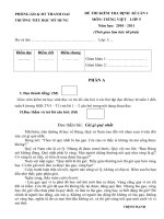 Đề thi định kì  lần 1. Tiếng việt. có biểu điểm