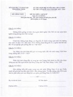 Đề thi học sinh giỏi lớp 12 cấp tỉnh Đồng Tháp năm 2013 - 2014 Vòng 2 môn Sử