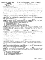 Đề thi thử Quốc gia môn Hóa lần 1 năm 2015 trường THPT Nguyễn Thị Minh Khai
