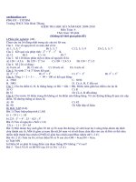 Đề kiểm tra toán học lớp 6 học kì i năm học 20092010   trường THCS trần bình trọng
