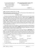 Đề thi thử THPT Quốc gia 2015 môn Tiếng Anh trường THPT Đông Hà, Quảng Trị (lần 1)