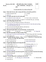 Đề thi trắc nghiệm môn sinh học lớp 9  kiểm tra năng lực học sinh  (36)