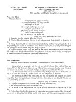 Đề thi thử vào lớp 10 lần 3 năm 2015 môn Ngữ văn điều kiện THPT Chuyên Nguyễn Huệ, Hà Nội