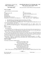 Đề thi thử học kì 2 môn Ngữ văn 10 năm học 2014-2015