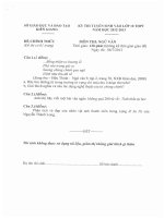 Đề thi tuyển sinh lớp 10 THPT tỉnh Kiên Giang năm 2012 - 2013 môn Ngữ văn - Có đáp án