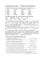 ENGLISH 10 TEST FOR  UNIT 3 PEOPLE