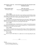 Tổng hợp đề thi HSG cấp tỉnh năm học 2014 - 2015 môn sử
