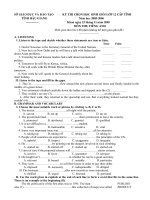 ĐỀ THI CHỌN HỌC SINH GIỎI lớp 12 năm 2005-2006 (Hậu Giang)