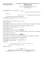 Đề thi thử Quốc gia lần 1 năm 2015 môn Toán trường THPT Yên Lạc, Vĩnh Phúc