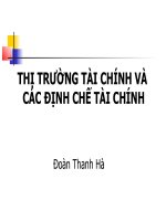 Thị trường tài chính và các định chế tài chính