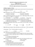Đề kiểm tra học kì II vật lý 12 THPT Gia Lộc