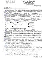 Đề thi thử THPT Quốc gia môn Hóa năm 2015 trường THPT Chuyên Nguyễn Chí Thanh, Đắc Nông