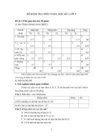 Đề kiểm tra học kì I lớp 9 môn Toán