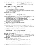 Đề kiểm tra Học kỳ II lớp 12 năm 2012 - 2013, THPT Lê Thánh Tông tỉnh Gia Lai môn Toán