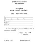 Đơn xin cấp lại phiếu hồ sơ sinh viên diện chính sách (Trường ĐH Bách khoa Hà Nội)