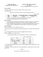 Đề thi thử THPT Quốc gia môn Địa lý năm 2015 trường THPT Bắc Quỳnh Lưu, Nghệ An