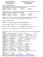 Đề thi thử THPT quốc gia môn Tiếng Anh số 11