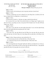 Đề thi HSG Lịch sử 12 - 2012 (Yên Bái)