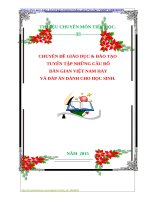 CHUYÊN ĐỀ GIÁO DỤC  ĐÀO TẠO  TUYỂN TẬP NHỮNG CÂU ĐỐ  DÂN GIAN VIỆT NAM HAY  VÀ ĐÁP ÁN DÀNH CHO HỌC SINH.